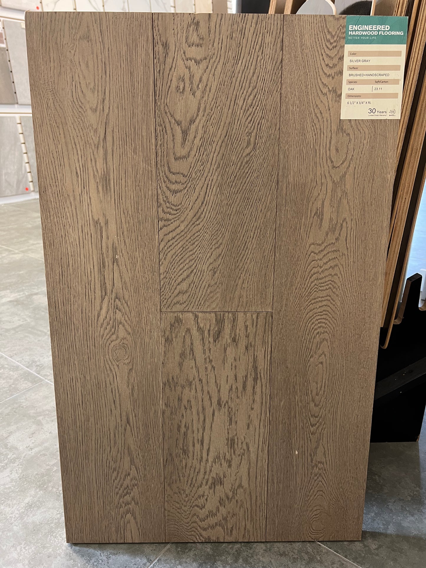 Engineered Oak - Silver Gray 6.5x3/4”