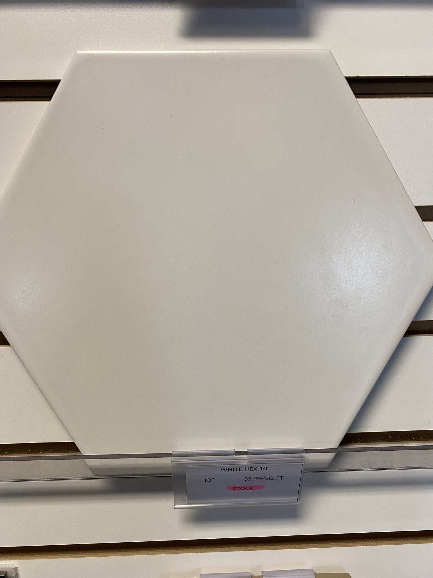 White Hexagon 8”