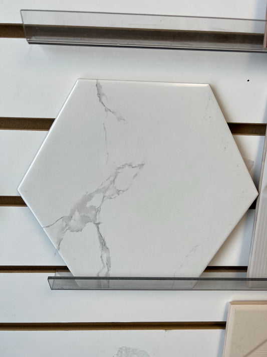 Carrara Hexagon 8”