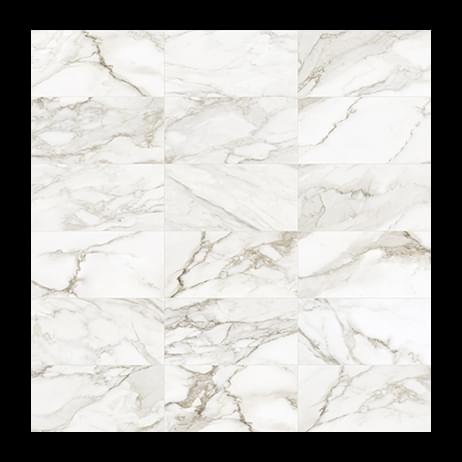 Lumino Calacatta Porcelain Tile 12 x 24 in Heritage Texture