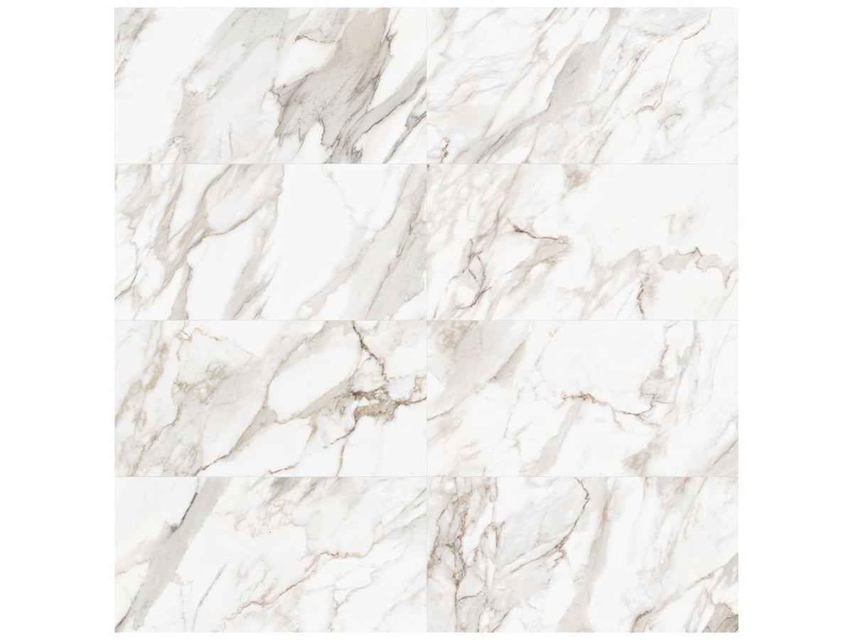 Majesto Calacatta Oro Porcelain Tile 12 x 24 in Honed
