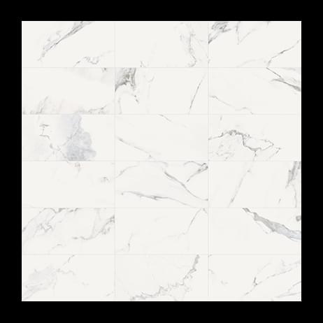 Classic Calacatta Porcelain Tile 12 x 24 in Matte