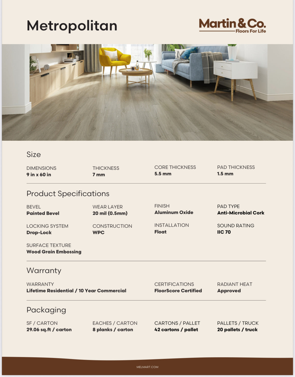 Metropolitan WPC 9x60 Luxury Vinyl Plank Flooring