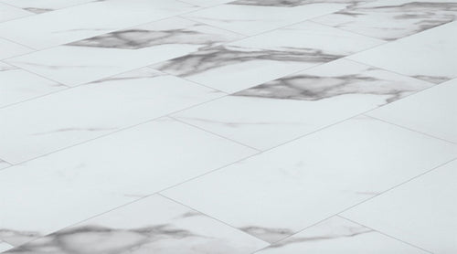 Bianco Carrara Smart Tile Click Vinyl Flooring by Unifloor