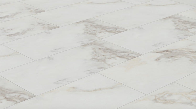 Classico Carrara Smart Tile Click Vinyl Flooring by Unifloor