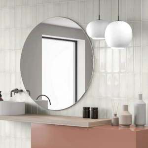Sarana Ghent Alpine White Porcelain Tile 6.9x24cm - Sarana Tile