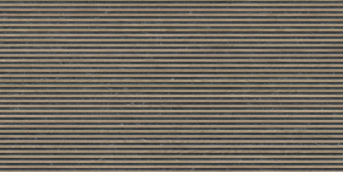 Bari Slat Black Matte Ceramic Wall Tile