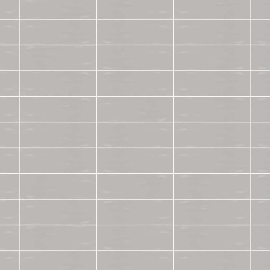 Basato Grigio Wavy Ceramic Subway Wall Tile 4x12