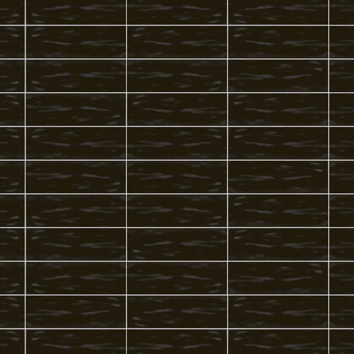 Basato Nero wavy ceramic subway wall tile 4x12