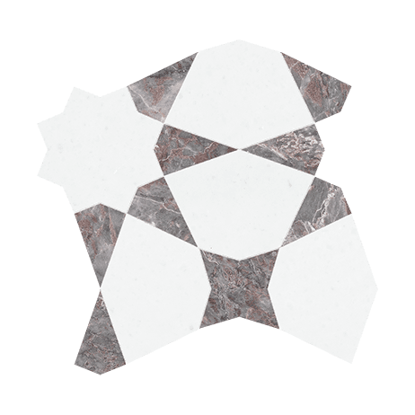 Utopio Stellar Burgundy - Marble Mosaic