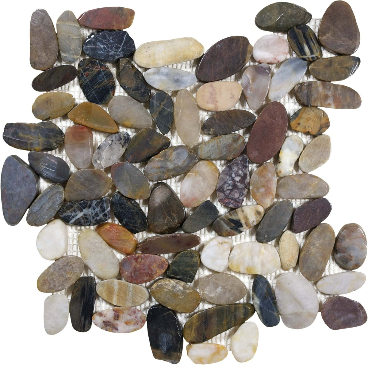 Flat Pebbles Bora Wilderness Polished Natural Stone Tile