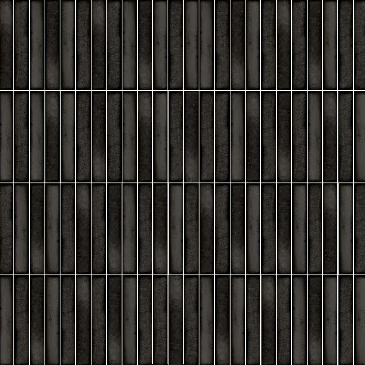 Kanji Black glossy porcelain brick wall tile 4.5x9