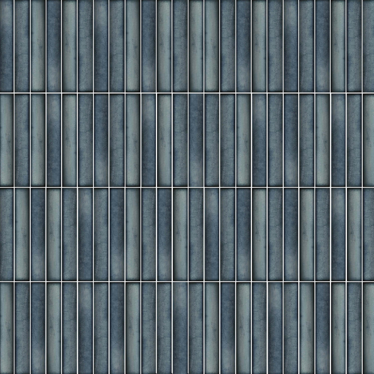 Kanji Sea Blue glossy brick porcelain wall tile 4.5x9