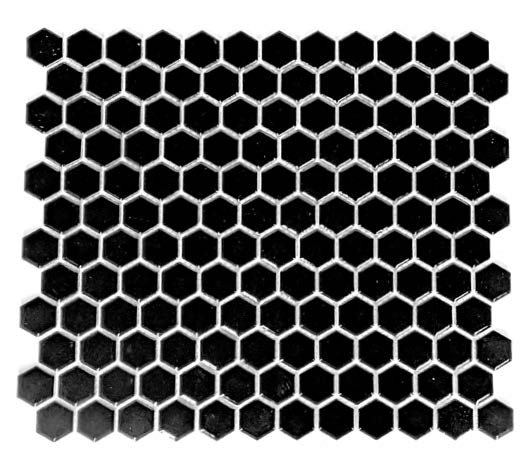 MH Hexagon Dark Grey Hex Porcelain Hexagon Mosaic