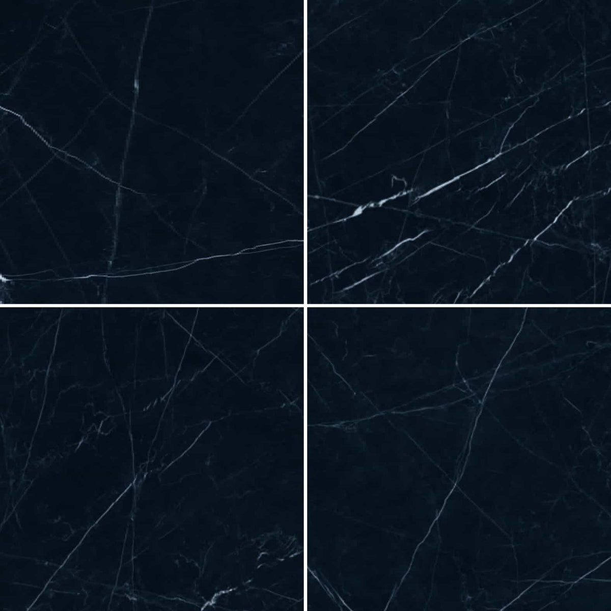 Marmi Classici Nero Marquinia marble-look full-body porcelain tile