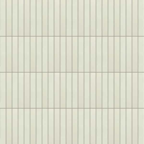 Matera Bianco Matte Full-Body Porcelain Mosaic 1x6