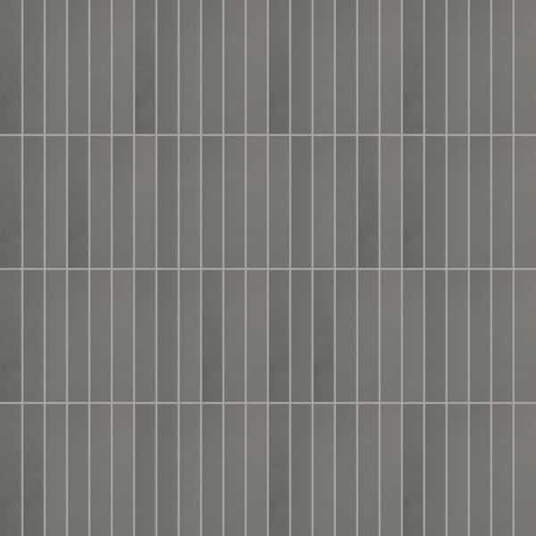 Matera Cenere Matte Full-Body Porcelain Mosaic 1x6