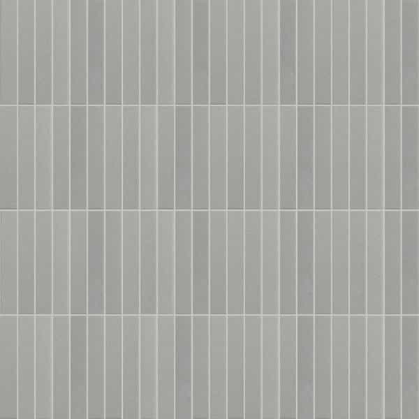 Matera Grigio Matte Full-Body Porcelain Mosaic 1x6