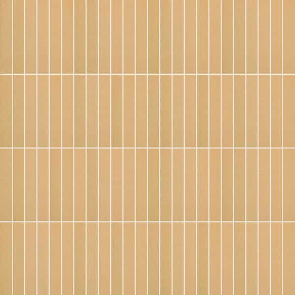 Matera Ocra Matte Full-Body Porcelain Mosaic 1x6