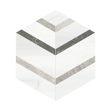 Utopio Hexo Mist - Marble Mosaic