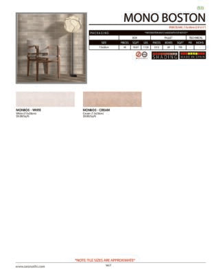 Mono Boston White Porcelain Tile