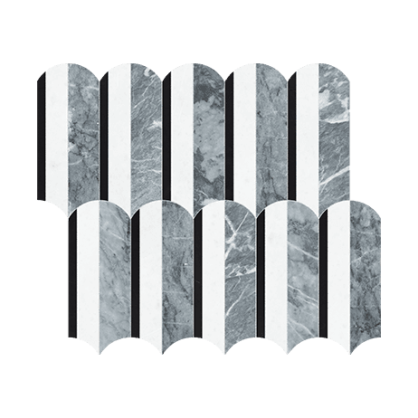 Utopio Hydros Monochromo - Marble Mosaic