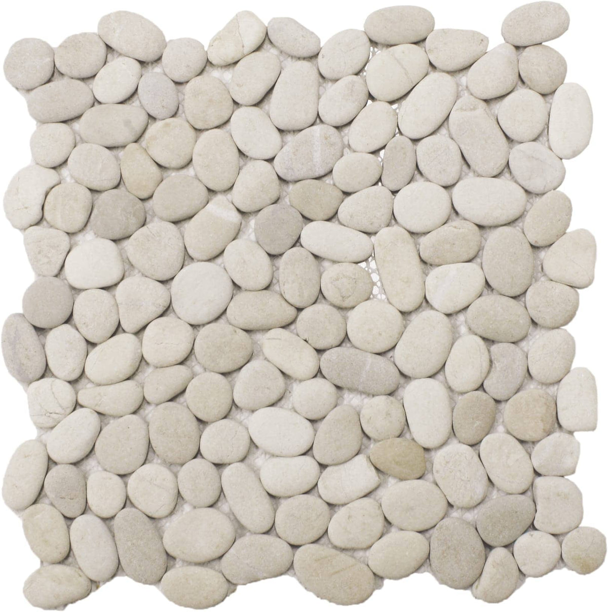 Petite Pebbles White Rapids Matte Natural Stone Tile
