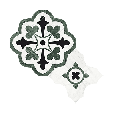 Utopio Fleur Pine - Marble Mosaic