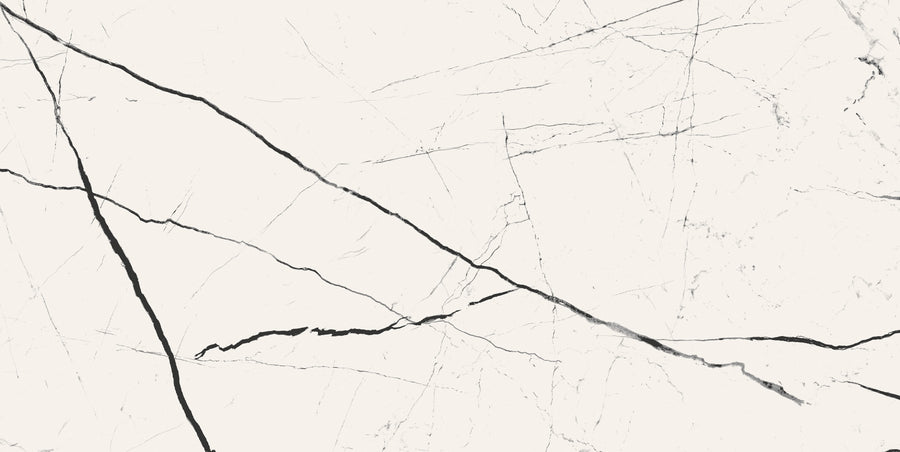 Prince White White Polished Rectified Porcelain Tile