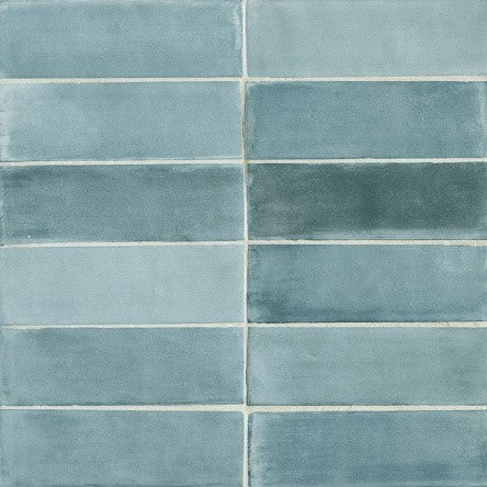 Tint Water matte ceramic subway wall tile 2x6
