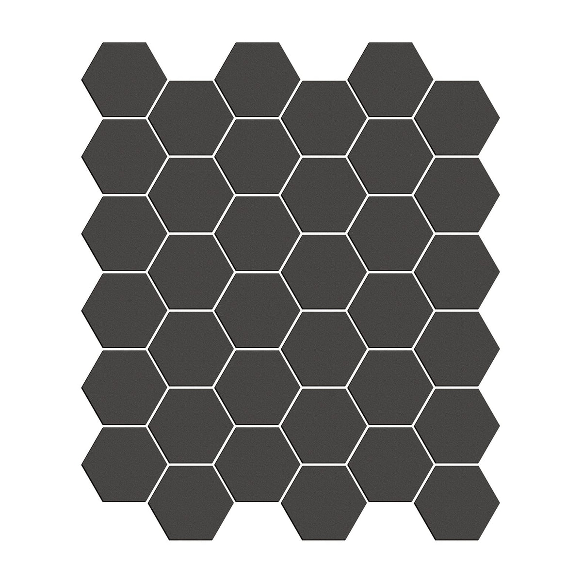 Trend Black Hexagon Matte Porcelain Tile