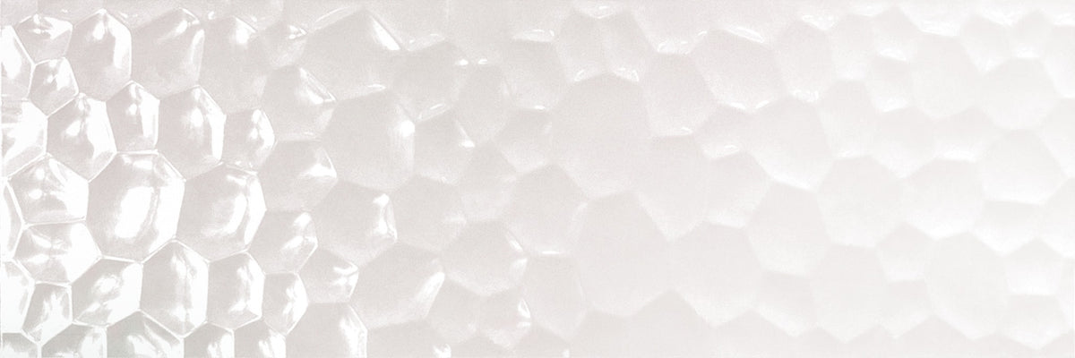 Unik Bubbles White Glossy Ceramic Wall Tile
