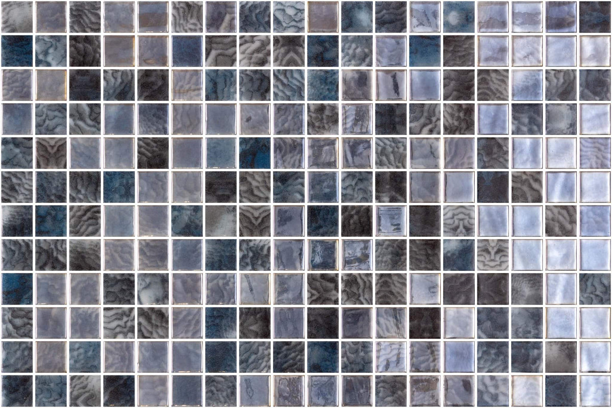 Vanguard Arrecife Iridis Grey Glossy Glass Tile