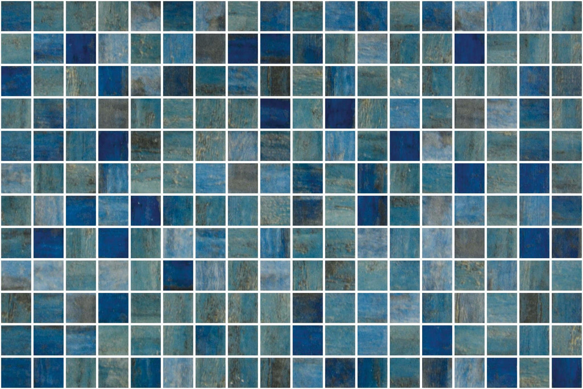 Vanguard Forest Blue Glossy Glass Tile