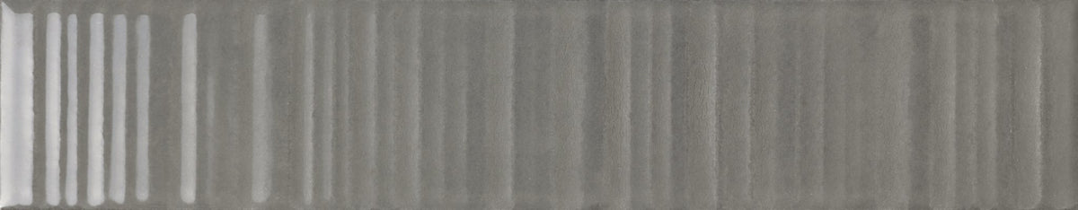 Vibrant Pewter Glossy Porcelain Wall Tile