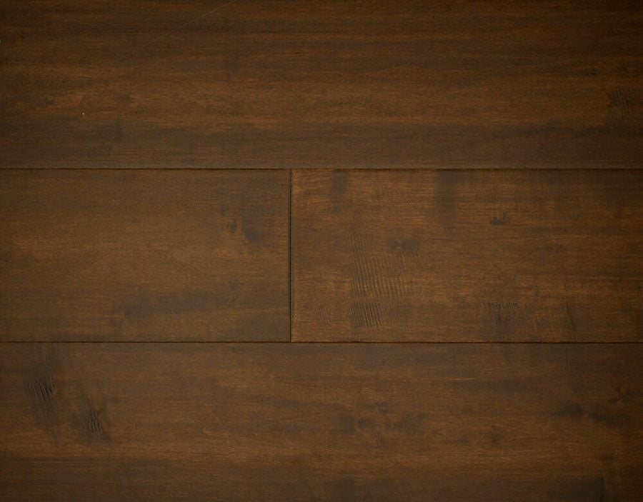NAF Engineered Handscraped Maple 6.5in Flooring - Cappuccino