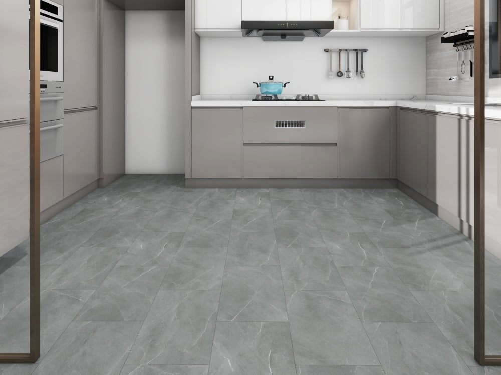 NAF Aqua Tile 7mm Vinyl Tile Flooring - Carbon