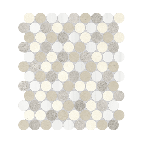 Utopio Pennyround Dune - Marble Mosaic