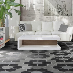 Sarana Esagona Colors Black Porcelain Wall Tile 15x17.3cm - Sarana Tile