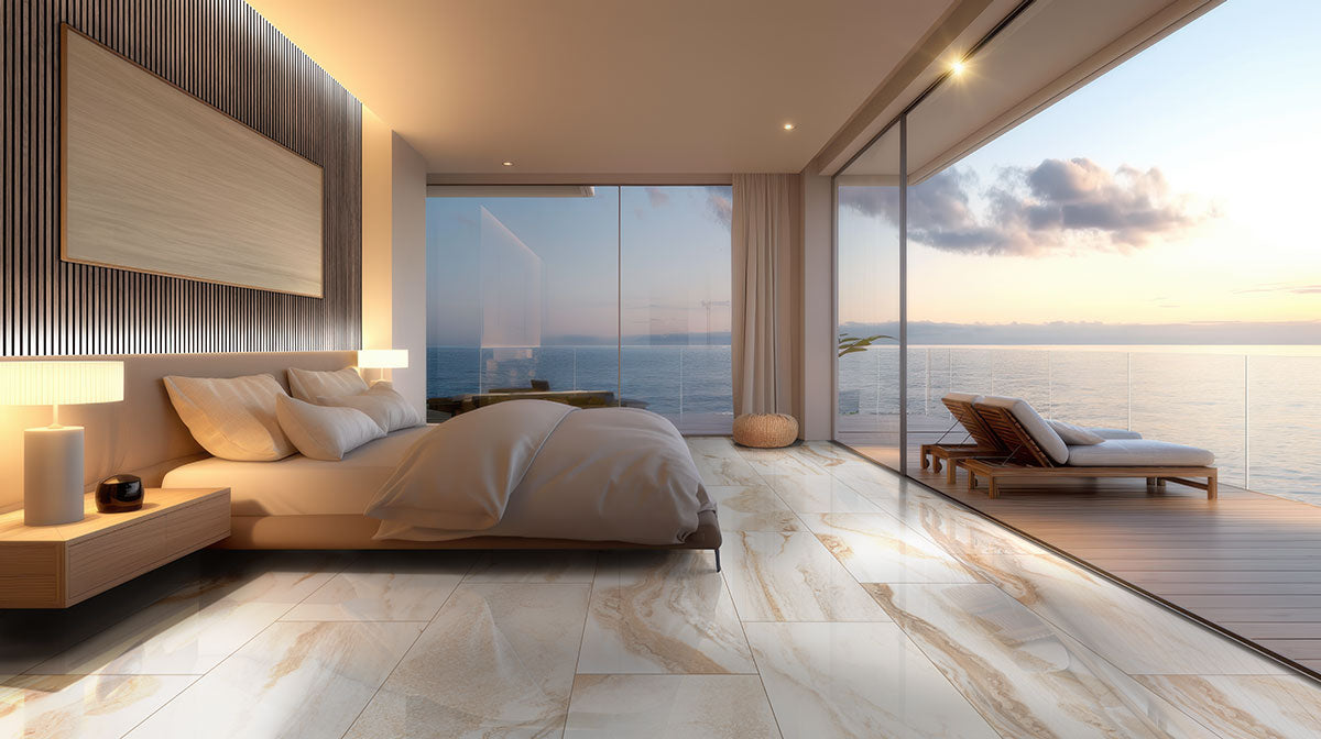 Exotika Nebula Almond 24 x 48 Polished Porcelain Tile