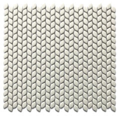 Sarana Alexander Glass Leaf Cream Leaf Porcelain Tile 31.5x29.7cm