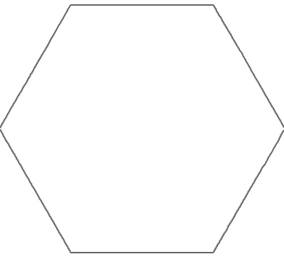 Sarana Azteca Cal Hex Hex Chess White Porcelain Wall Tile 52x60cm