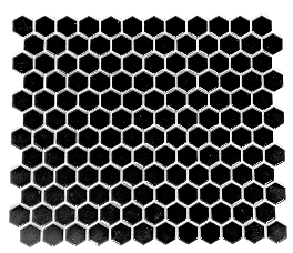 MH Hexagon Black Hex Porcelain Hexagon Mosaic