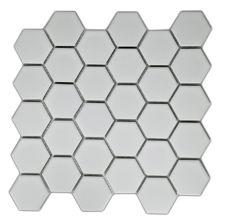 MH Hexagon Large Grey Hex Porcelain Hexagon Mosaic