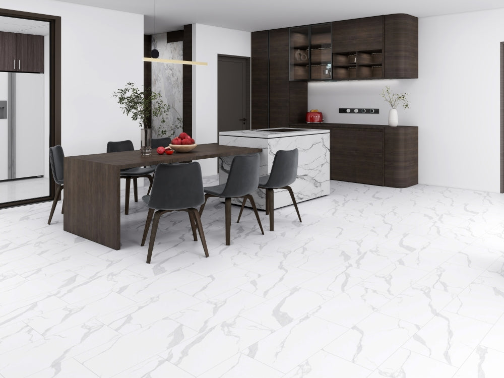 NAF Aqua Tile 7mm Vinyl Tile Flooring - Marble
