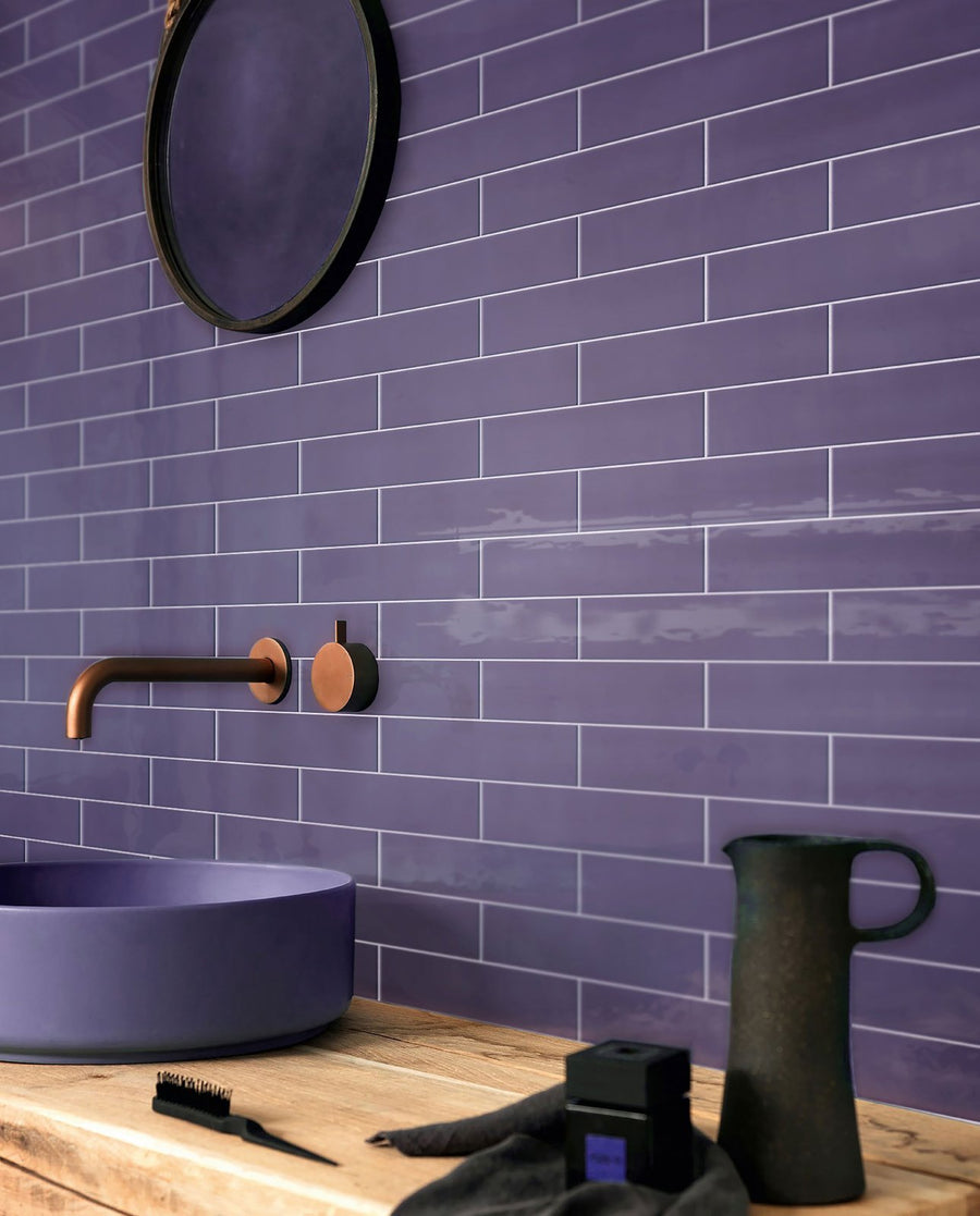 Metropolis Deep Violet 3x12 Ceramic Wall Tile