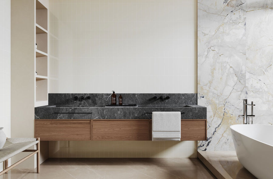 Metropolis Linen (Bone) Ceramic Wall Tile (3x6 to 3x12)