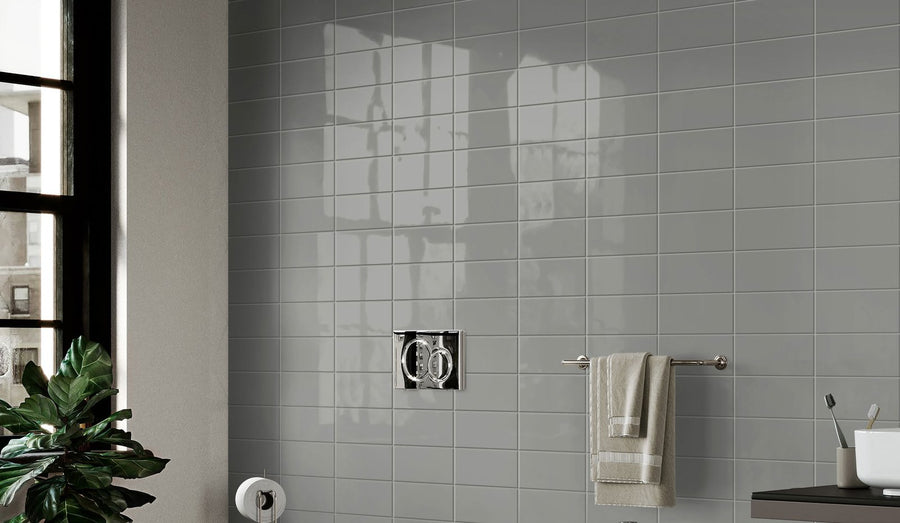 Metropolis Warm Grey Ceramic Wall Tile (3x6 to 3x12)
