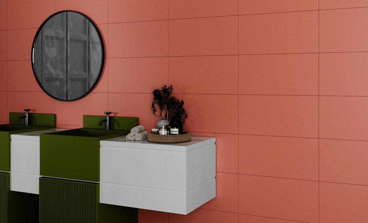 Olympia New Colors Red Rectified Porcelain Tile (12x24)
