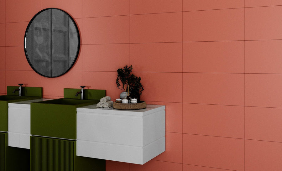 New Colors Red Rectified Porcelain Tile (12x24)